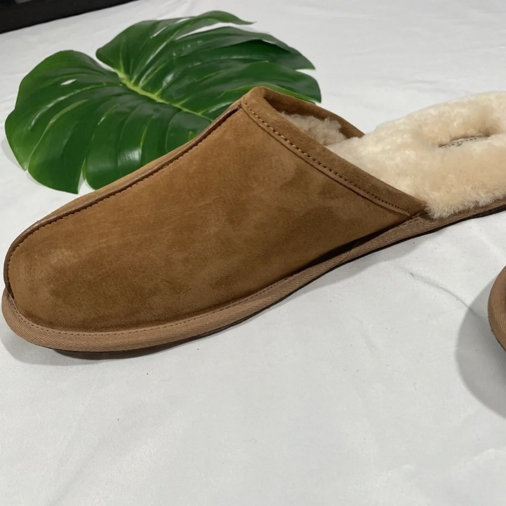 NEW $90 UGG [ Men size 18 US ] Scuff Slipper Shoes‎ in Chestnut Suede